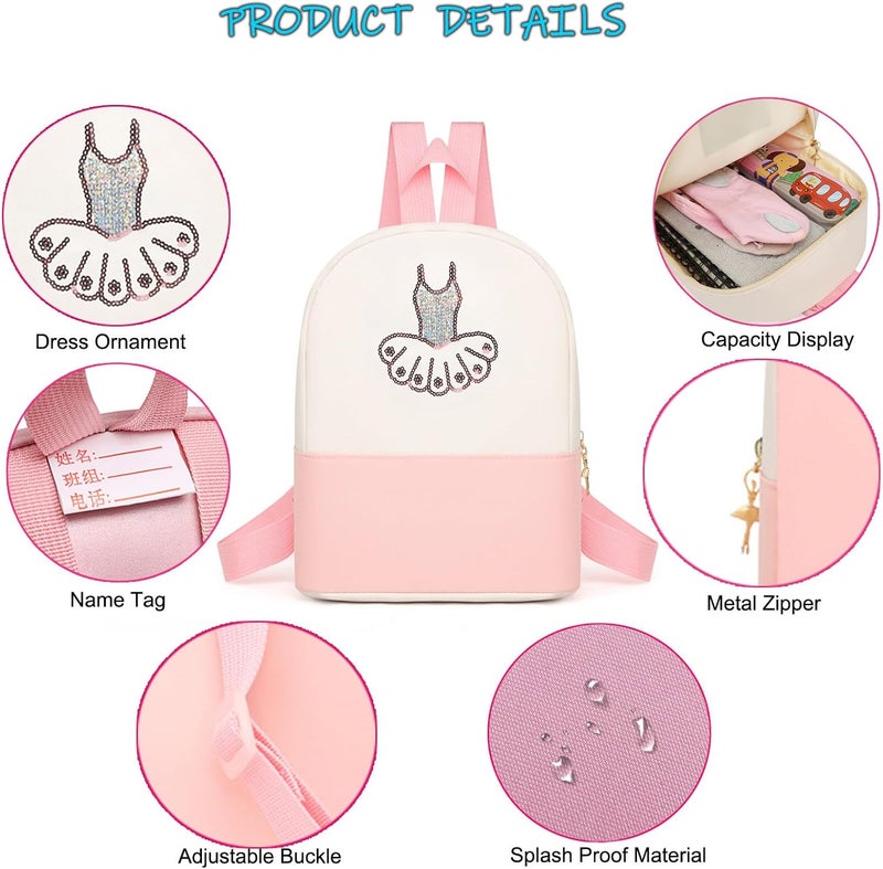 SEHXIM Cute Ballet Dance Backpack,Tutu Dress Dance Bag,Personalized Ballet Dance Bag for Girls,Gymnastics Ballet Bags,ballet dance bag,Ballerina Duffle Bag (Purple) - Image 4